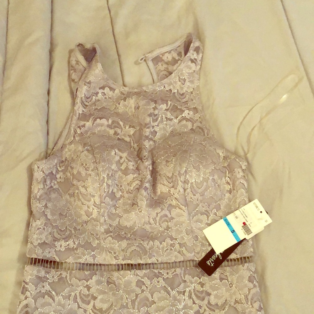 Silver laced dress. Actually a size 5